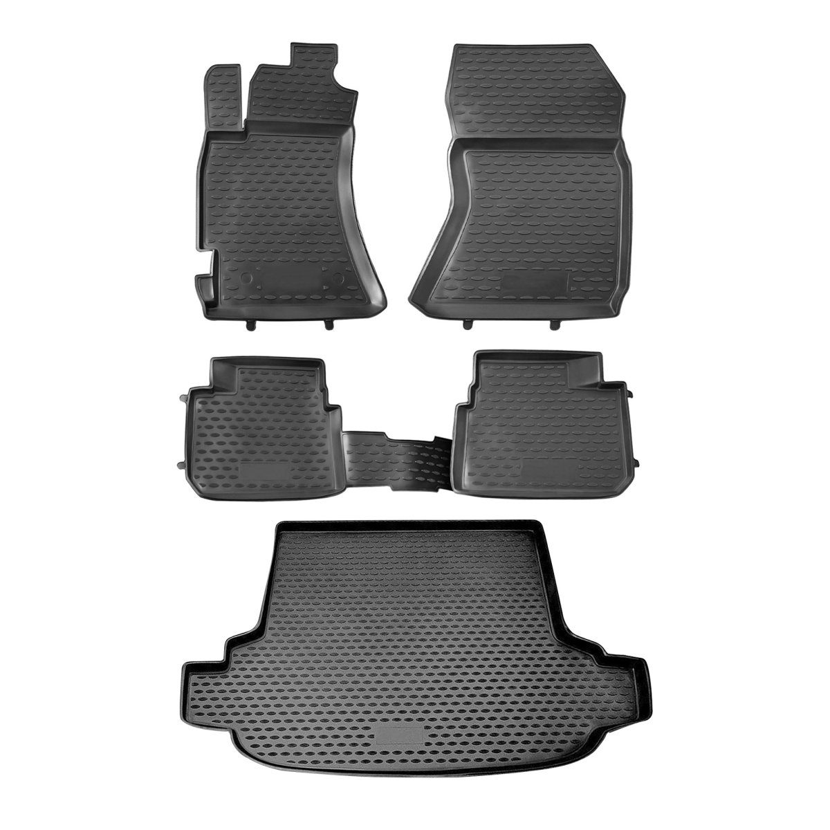 Subaru Forester 3D Floor-Trunk Mats - Omac - Black - '09-'13